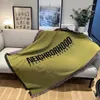 Dekens Casual Groene Brief Kwasten Gebreide Draagbare Outdoor Camping Picknick Mat Vintage Gooi Voor Dutje Deken Sofa Cover 230719