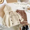 Pullover Baby Autumn Sweater Coat 2022 New Children's Hooded Top Autumn Sweater Korean Boy Knitted Cardigan HKD230719