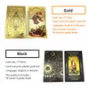 Utomhusspel Aktiviteter Högkvalitativ plast Tarot Guldfolie Ryska engelska Spådomskort Deck Witch Board Game L751 230718