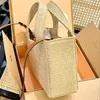 Designer Basket Straw Bag Fashion tote bag Basket Straw Bag Designer Hand Woven Cross Body Open Beach Handbag Ladies Summer bag high quality