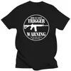 T-shirts pour hommes Pro Gun T-shirt HereYour Trigger Warning (chemise noire) AR-15 AR15 Cool Casual Pride Shirt Hommes Mode unisexe