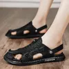 Sandals Leather 102 Men Designer Casual Summer Breathable Outdoor Beach Shoes Comfortable Non-Slip Slippers