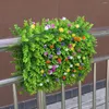 Fiori decorativi 60 cm 40 cm 4 cm Foglia di edera artificiale Rotoli per schermi da giardino in plastica Abbellimento da parete Decorazioni per piante in erba sintetica