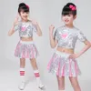 Stage Wear Bambini Ragazza Hip Hop Danza Ballo Jazz Costumi di danza per paillettes Performance Costume Gonna superiore per ragazze