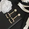 Designer simple Earrings ccity Luxury Stud Women Jewelry Gold drop Earring Woman ohrringe With box 343