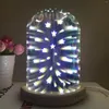 Luci notturne 3D Colorful Magic Creative Glass Lamp Home Decor Desk Camera da letto romantica Luce da comodino