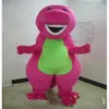 2018 Remise usine Profession Barney Dinosaure Costumes De Mascotte Halloween Dessin Animé Taille Adulte Fantaisie Dress2276