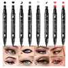 Eye ShadowLiner Combination QIC double head eyeliner sealing waterproof and sweat proof liquid pen 230719