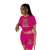 Designer di sedie da donna Designer Women Summer Fashion Casual Two Siep Digital Stampa Digital Short e Shorts 2 Outfits Jogging Sportswear Tops Wk6t