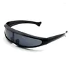 Sunglasses Laser Eyeglasses UV400 Personality Mirrored Lens Costume Eyewear Glasses Men Woman Colorful One-piece 2023