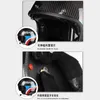 Capacetes de motocicleta DOT Approved 3/4 Jet Capacete Viseira Casco Capacete Homens e Mulheres Original Preto Fibra de Carbono Casque Cafe Racer