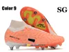 Presentväska Mens High Ankle Football Boots Ronaldo Cr7 Mercuriales IX Elite SG TNS Cleats Mbappe Neymar Acc Superfiys 9 Soccer Shoes Tops Outdoor Trainers Botas de Futbol