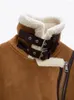 Women's Leather LY VAREY LIN Winter Women Fashion Thick Warm Sheepskin Coat Streetwear Faux Lamb Fur Jacket Motorcycle Outwear