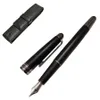 Yamalang 163 Fountain Pen Relivers Matte Black Fountain Pired Pired с кожаной сумкой Идеально для мужчин и женщин273J