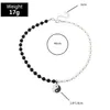 Colliers Pour Femmes Marée Hip-Hop Personnalité Et Pendentif Perle Blanche Yin Yang Tai Chi Bagua Collier Chaîne Chokers3162