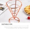 Couverts Ensembles Chip Rack Poulet Frit Panier Stand Snack Holder Frites Paniers El Vaisselle Métal