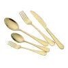 Goud Zilver Roestvrij Staal Bestek Set Food Grade Zilverwerk Bestek Set Gebruiksvoorwerpen Inclusief Mes Vork Lepel Theelepel C1216 LL