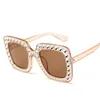 Gafas de sol Shining Diamond Mujeres Diseño de marca Flash Square Square Mirror Femenino Sol Gastes Oculos Lunette