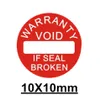 500pcs lot Diameter 10 mm Warranty sealing label sticker void if seal broken damaged Universal with years and months for2687