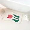 Tapetes em forma de tulipa macio tapete macio quarto cama lado tapete área anti-poeira almofada de chão capacho de entrada tapete francês estético para decoração de casa