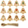 Joias Bolsas Bolsas Etiquetas de Presente de Natal Com Corda de Embalar Doces Feitos à Mão Etiquetas de Embalagem para Decoração de Árvore Pendurar Cartão 173x