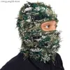 Bonnet / Crâne Caps Balaclava En détresse Tricoté Masque De Ski Complet Pour Hommes En Plein Air Camouflage Polaire Fuzzy Balaclava Ski Balaclava Bonnets Hommes Chapeau T230719