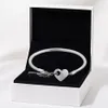 Women 925 Srebrne bransoletki Femme DIY Jewelry Fit Pandora Peads Pani z oryginalnym pudełkiem Fashion Classic T Heart Snake280n