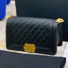 Tasarımcı çanta omuz çantası lüks çanta kanal zinciri çantası klasik mini kare flep çanta kadınları kontrol kadife iplik çanta çift harfleri katı gerçek deri yeni
