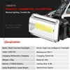 Hoofdlampen 10000LM Krachtige COB D-koplamp DC-oplaadbare hoofdlamp 3 modi Waterdichte hoofdlamp met 18650-batterij voor jagen, vissen HKD230719