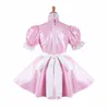 Vestito da femminuccia in pelle rosa perla Costume cosplay di Halloween254t