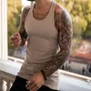 Men s tank tops 2023 män fitness gym topp män fitness ärmlös skjorta manlig träning sport väst svart undertröja gym tåg kläder 230719