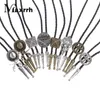 Bolo Ties Mens Alloy Tie Men Kvinnor Läderrep Långt halsband tröja kedja Skjortor Bolo Tie Men Accessories HKD230719