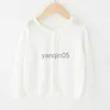 Pullover Single Breasted Girls Cardigan Sweater Spring Jacket Yellow Pink Girls Outerwear Kids Clothes For 1 2 3 4 Years Old 195126 HKD230719