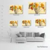 Textured Canvas Art Flowers Pumpkin Poppies I Handmade Abstract Oil Paintings Contemporary Wall Decor