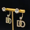 Lüks Tasarımcı Cazibe Küpe Kadın Moda Küpe Altın Düğün Takı Saplama Kulaklar Klasik Mücevherler Huggie Hoop Küpe 237193c
