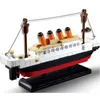 Blocks City Titanic Ship Boat Model Building Blocks Set DIY Creative Bricks Classic Friends Educational Toys for Children Gift R230718