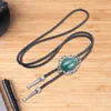 Bolo Ties w stylu retro w stylu Bolo Regulowany wisiorek PU skórzana linowa linowa kowboj na bankiet HKD230719