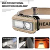 Headlamps D Induction Headlamp USB Rechargab Headlight Flashlight 18650 Built-in Battery Head Torch Outdoor Camping Fishing Lantern HKD230719