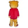2018 Factory Cute Daniel the Tiger Red Jacket Cartoon Character Mascot Costume Fancy Dress303K