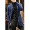 Männer Pullover Winter Strickjacke Männer O Neck Pullover Dicke Warme Langarm Mohair Kleidung Britischen Stil Casual Jacke