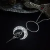 Morrigan Moon Goddess Crow Skull Necklace Gothic R Jewellery Pagan Celestial Witch Women Gift 2021 Pendant Fashion Long Necklaces251s