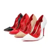 Jurk Schoenen Kantoor Hoge Hakken Big Size 48 Dames Pumps Stilleto 12cm Hakken Klassieke Business Zwart Rood Abrikoos Wit