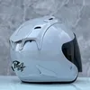 Casques de moto Single Len Casque 4 SZ Ciment Gris Demi Femmes Et Hommes Saison D'été Chapeau De Sécurité Casco Casque