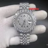 Ensemble de broches diamant montre de mode pour hommes diamant en acier inoxydable Boutique montre arabe numérique échelle calendrier automatique Mechanic3020