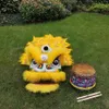 Klasik Kid Lion Dance Gong Drum Maskot Kostümü 5-10age 14 inç çizgi film sahne alt oyun geçit töreni kıyafeti spor sporu geleneksel parti 270y