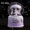 Party Decoration Christmas Gifts the Crystal Ball Merry-Go-Round Birthday Present Table Top Music Box