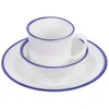 Учебные посуды наборы мела белая послеобеденная чашка для домашнего блюда блюда по блюдам домохозяйства, питье меламина винтажная вода декоративная кружка