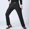 Costumes pour hommes Style automne hiver Slim pantalons décontractés mode affaires Stretch pantalon hommes marque pantalon droit noir marine grande taille