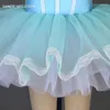 Vêtements de scène manches bouffantes bleu pâle Ballet danse Tutu justaucorps robe enfant Costumes ballerine Costume robes de danse 19801