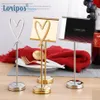 Creative Stainless Steel Metal Clip Table Number Tag Holder el Conference Name Card Display Banquet Seat Wedding Card Clip298G